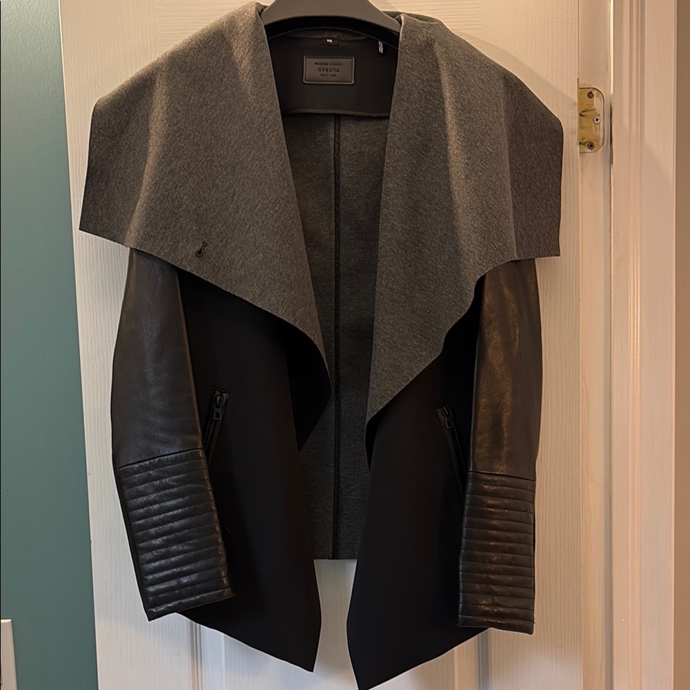 Rudsak - Gray and Black Women's Jacket genuin leather​